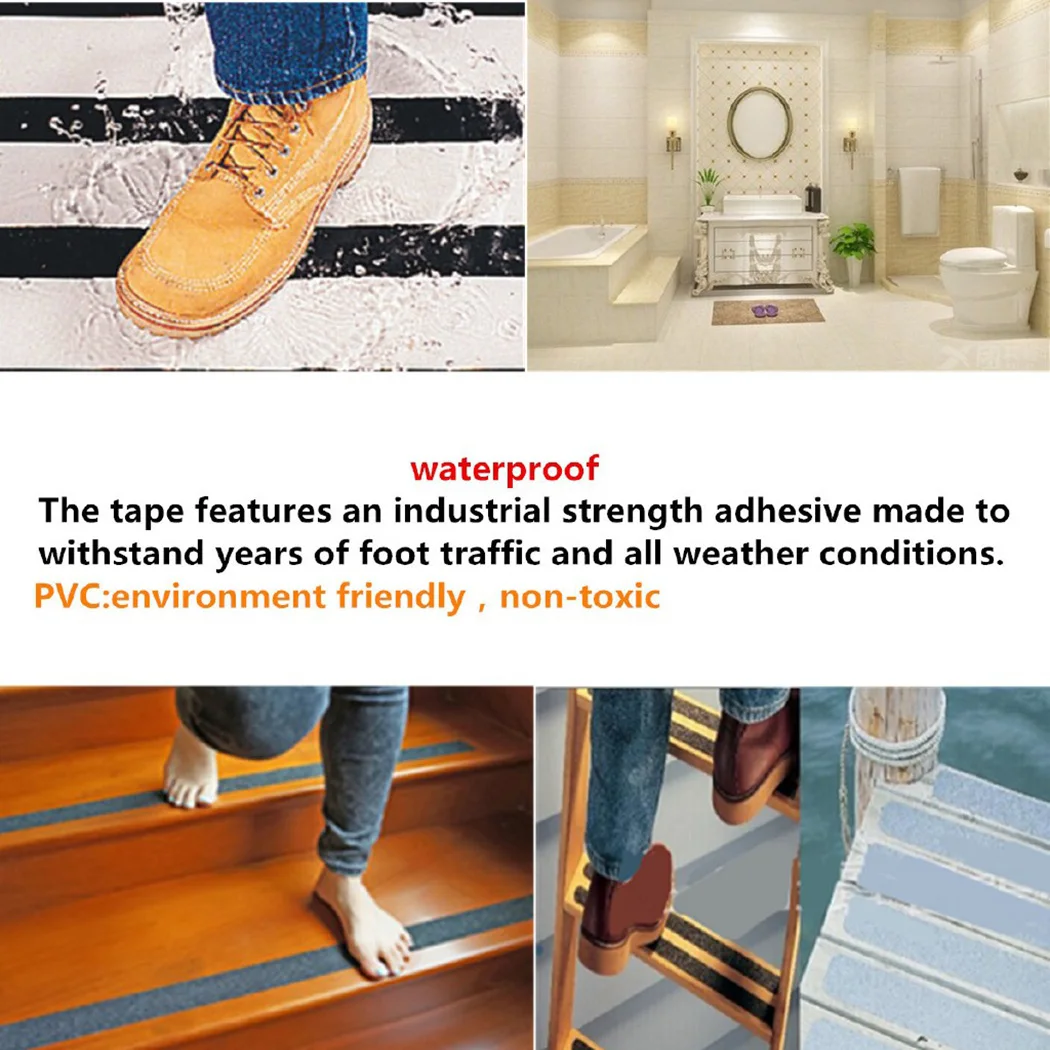 

4-color Accessories Durable Useful Anti-slip sticker tape DIY Bathroom Household Matte PVC Portable Waterproof