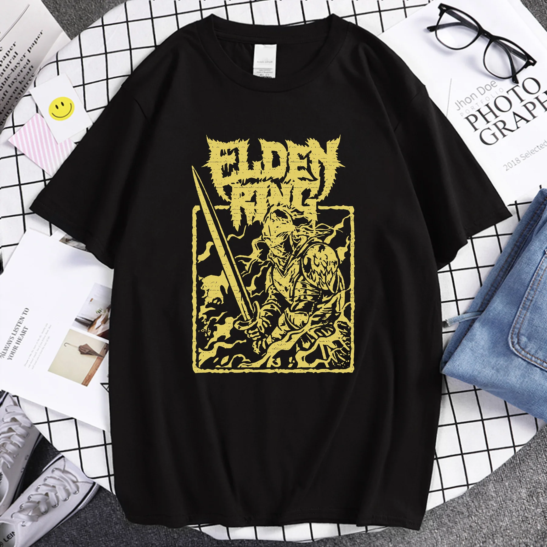 

Men/Women Harajuku Anime Summer Unique Fashion Hip Hop Oversized T-shirt Elden Ring T-shirt Graphic Tees Short Sleeve Tops