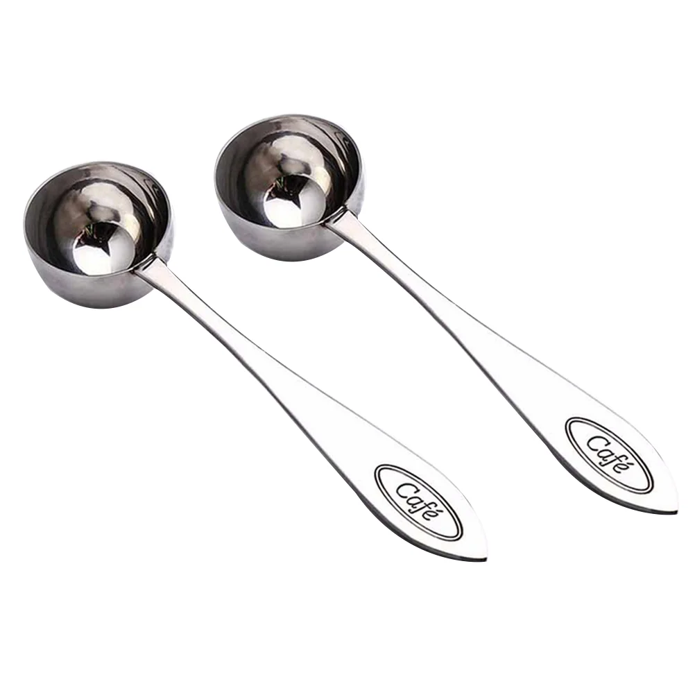 

2pcs 20ML Stainless Steel Coffee Measure Spoon Durable Powder Spoon Kitchen Measuring Scoop (Silver)
