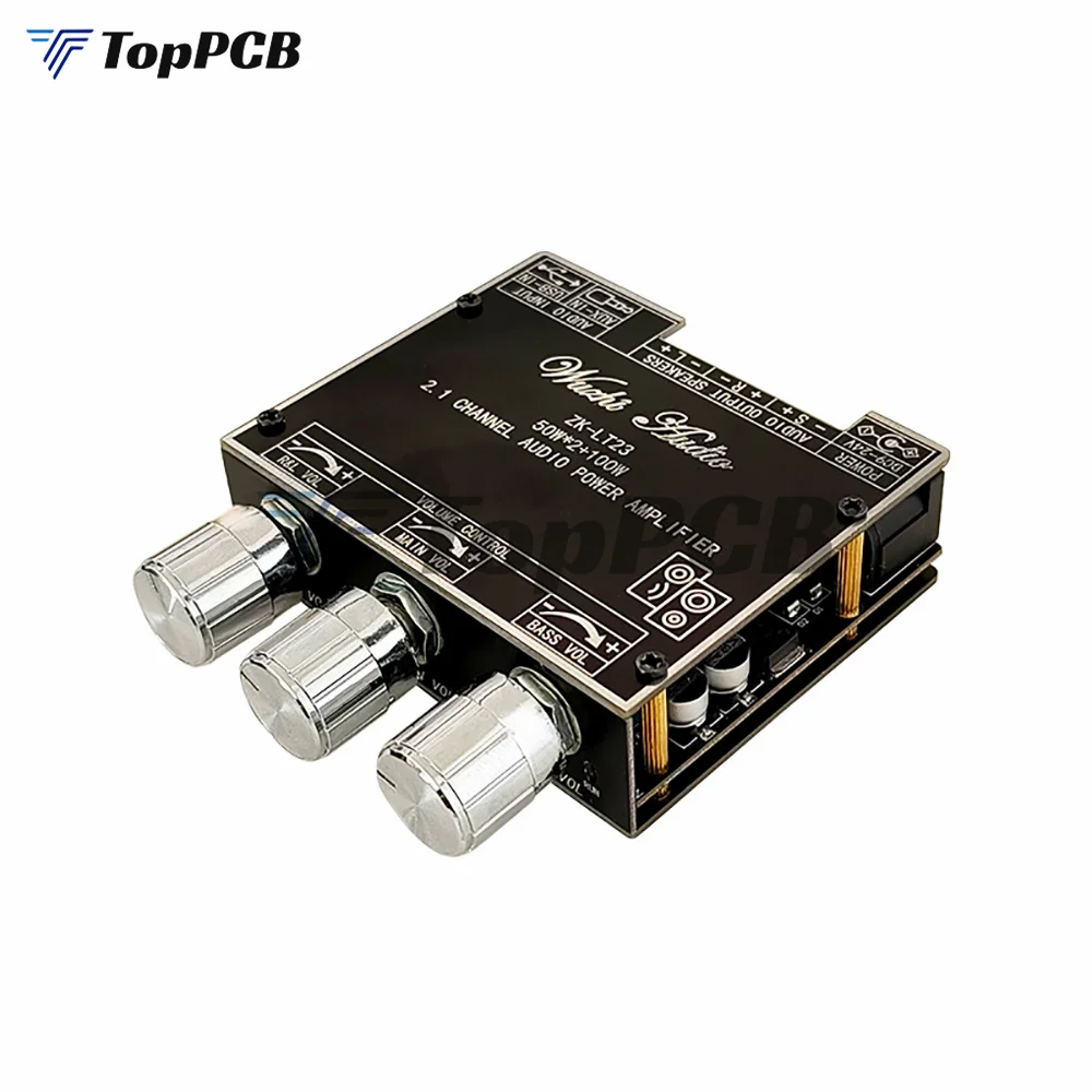 TWS-усилитель мощности Wuzhi Audio APP 50 Вт + 100 2 1 каналов Bluetooth 5