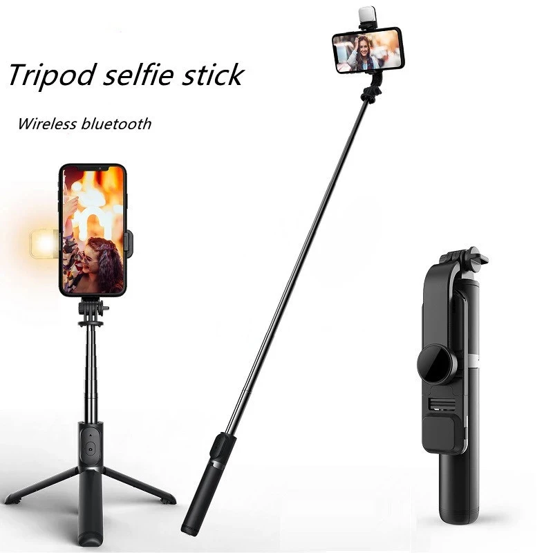 

Hot Ticket 3 In 1 Tripod Selfie Sticks WithBluetooth-compatible Remote Foldable Extendable For iOS Android 360° rotatable
