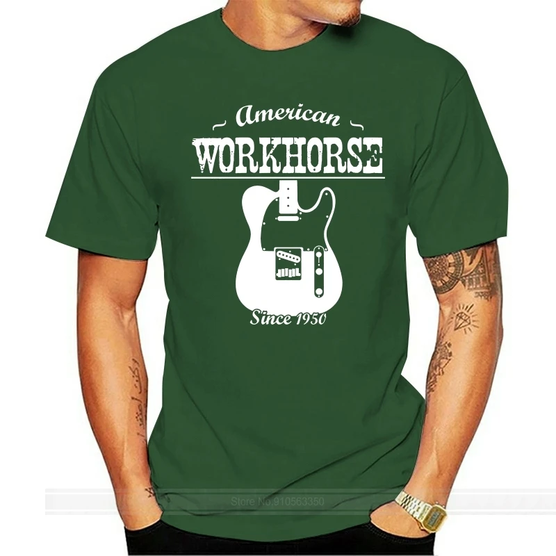 

Популярная футболка American Workhorse Telecaster с 1950 года, Мужская брендовая футболка, мужская летняя хлопковая футболка