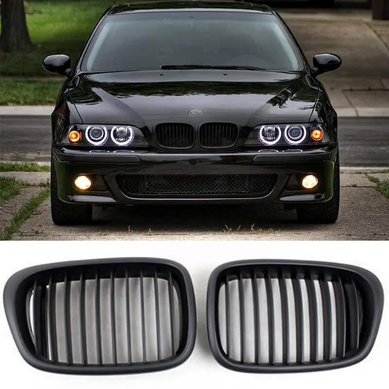 For BMW E39 525 528 530 535 M5 2000-2003 Black Matt Front Kidney Grilles For BMW E39 525 528 530 535 M5 2000-2003 Black Matt Front Kidney Grilles