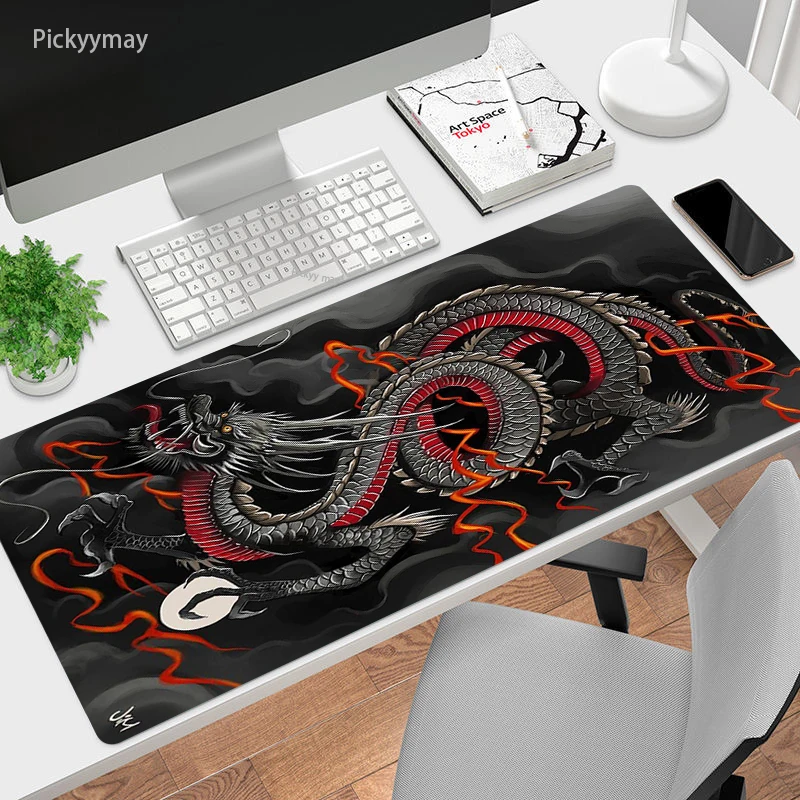 

Chinese Dragon Mouse Pad Gaming Accessories Large Desk Mat Art Painting PC Gamer Computer Keyboard Mousepad Overlock Non-slip