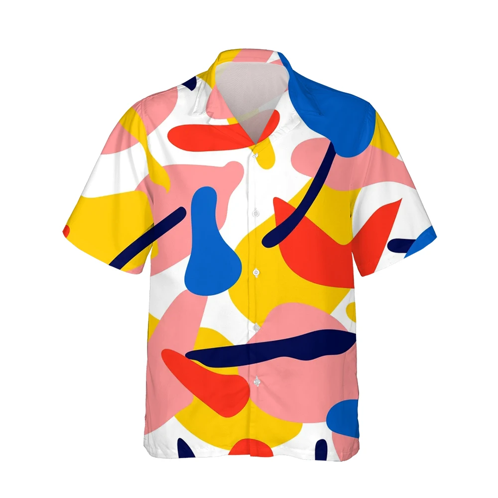 

Jumeast 3d Abstract Hand Drawn Printed Hawaiian Shirt Men Short Sleeve Harajuku Shirts for Men Casual Loose Tops Streetwear 5XL