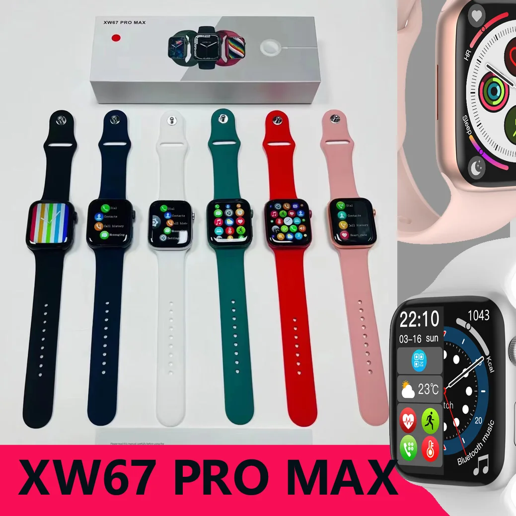 

8 шт. оригинальные Смарт-часы IWO XW67 PRO MAX Серия 7 полный экран 1,85 дюйма Смарт-часы для мужчин женщин Bluetooth звонок Беспроводная зарядка