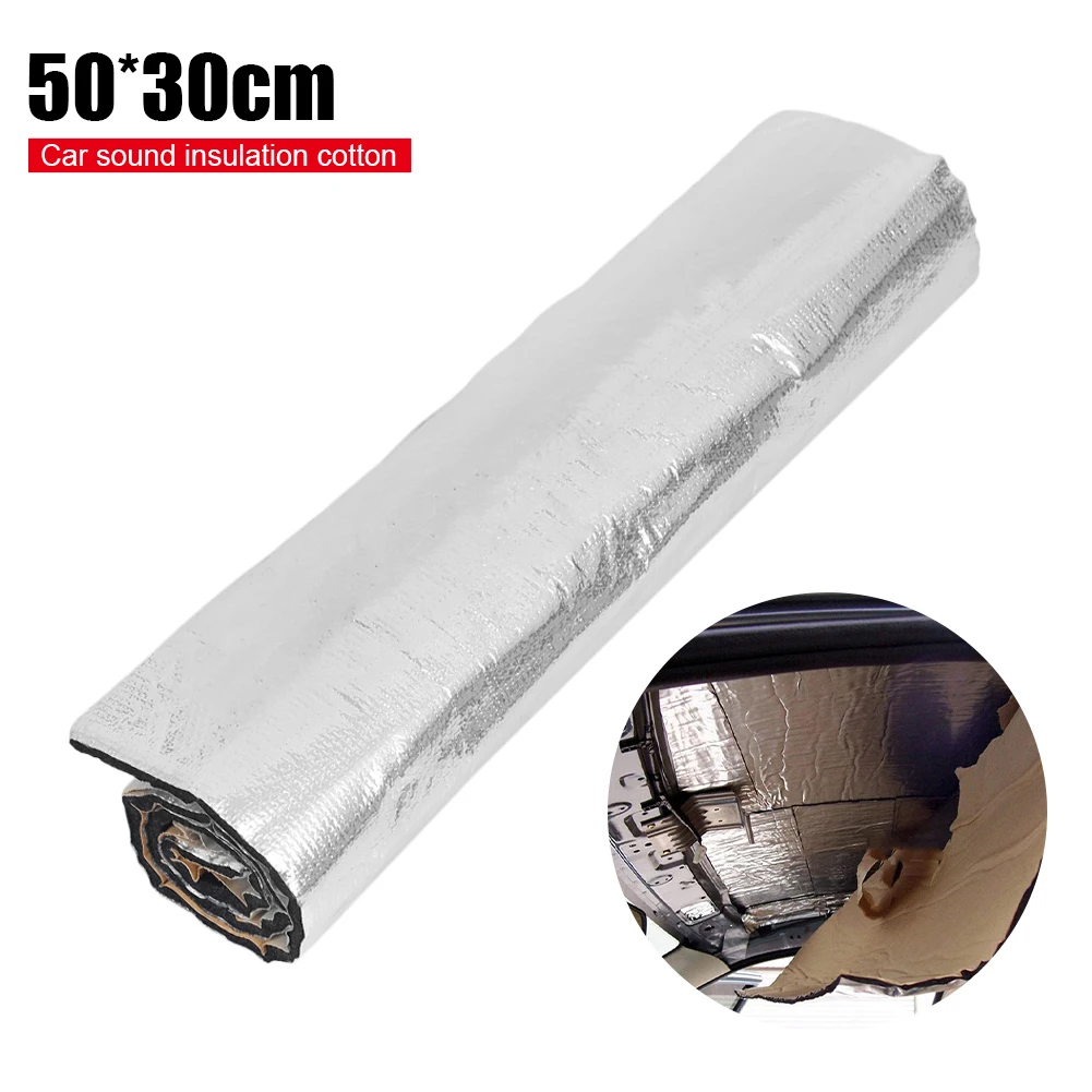 

12Pcs 10mm Car Sound Insulation Mat Heat Shield Sound Deadener Firewall Sound Proofing Acoustic Car Sound Deadnening Mat 50x30cm