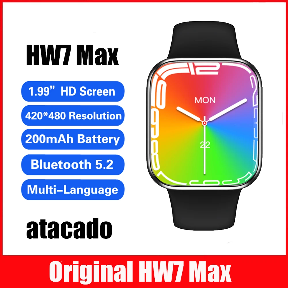 Смарт-часы HW7 Max мужские экран 1 99 дюйма 3 шт. |