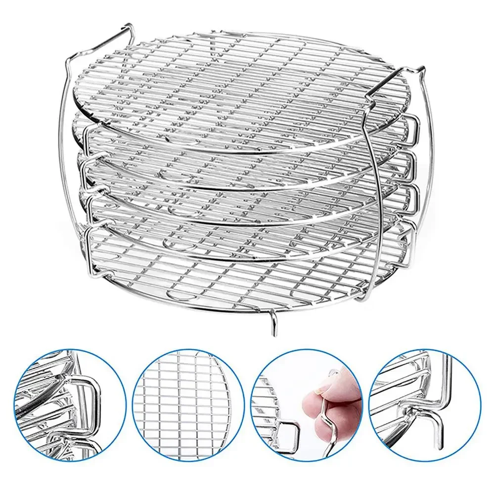

NEW2023 Five Stackable Layers Dehydrator Grill Stand Rack For Pressure Cooker Air Fryer Air Fryer Rack 5 Tier Dehydrator Stand