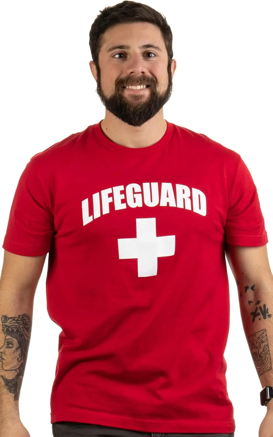 Фото Футболка Ann Arbor T-shirt Co. Lifeguard - красная, унисекс, для спасателей, униформа, костюм, футболка для мужчин и женщин №3