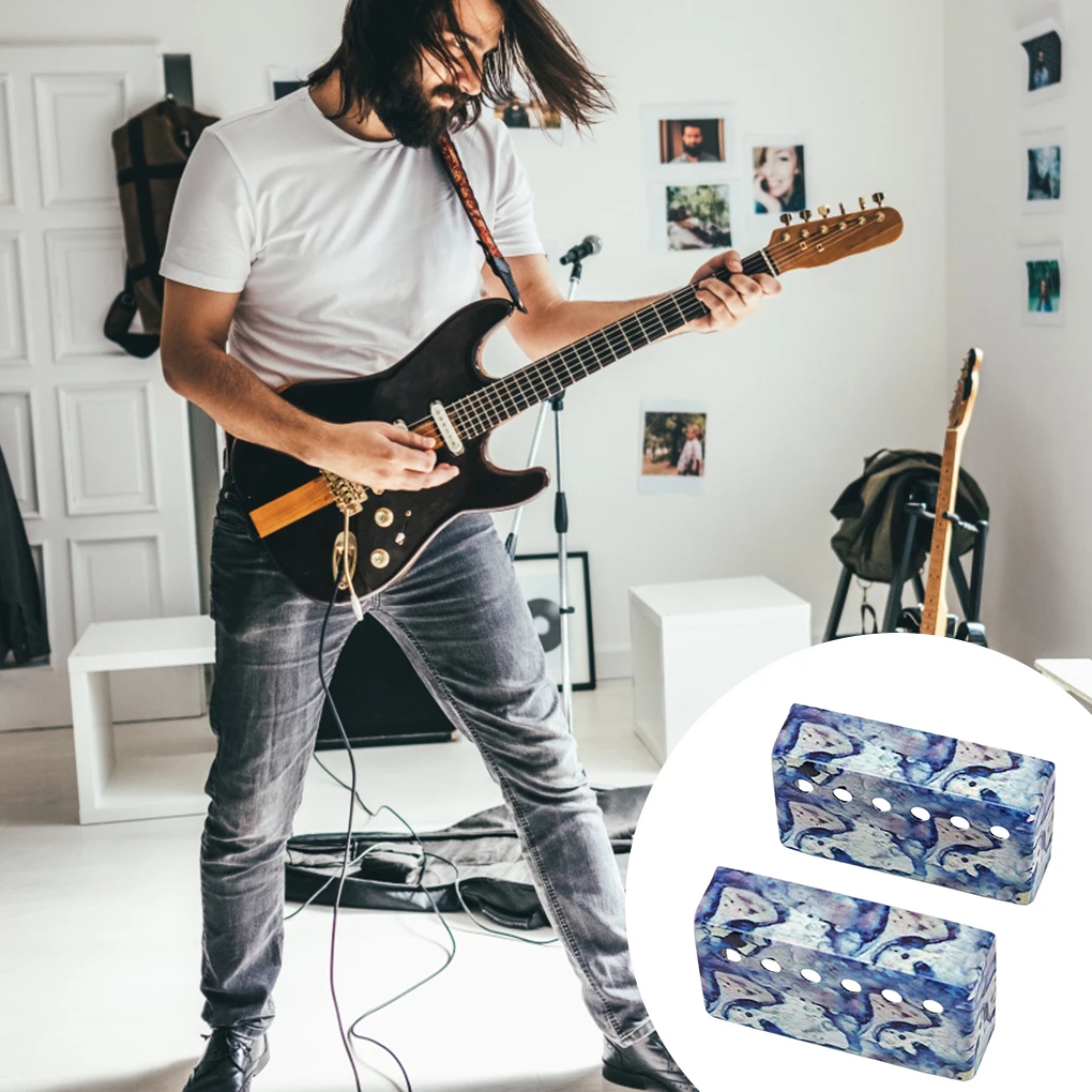 

Pack of 2 Electric Guitar Pickup Covers 50/52mm Spacing Guitars Copper Sound Pick Up Caps Musical Instrument Accessories