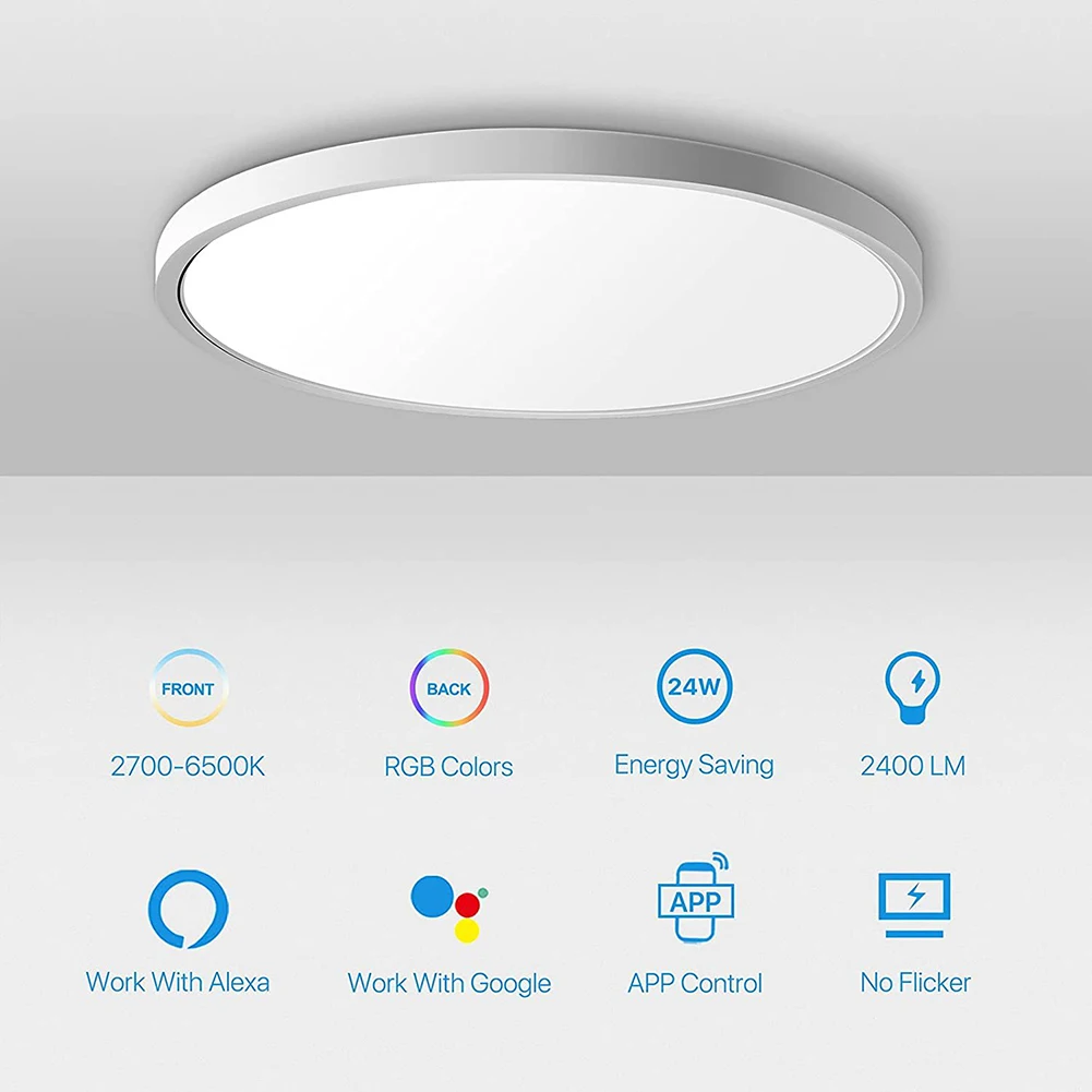 

LED Ceiling Lamp Brightness Flushbonading Entry Lights Easy Installation Durable Dimmable with Remote Control for Aisle Corridor