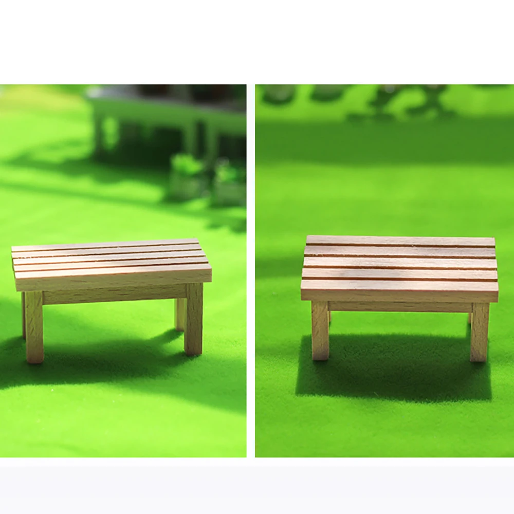 1 шт. 1/12 аксессуары для кукольного домика миниатюрная деревянная скамейка мини