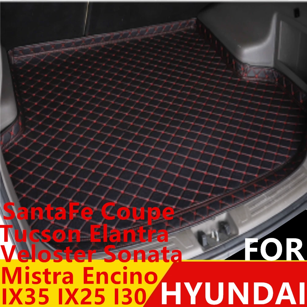 

Car Trunk Mat For HYUNDAI Tucson Sonata Elantra Encino IX35 IX25 Veloster SantaFe Mistra i30 Coupe Cargo Cover Pad Boot Liner