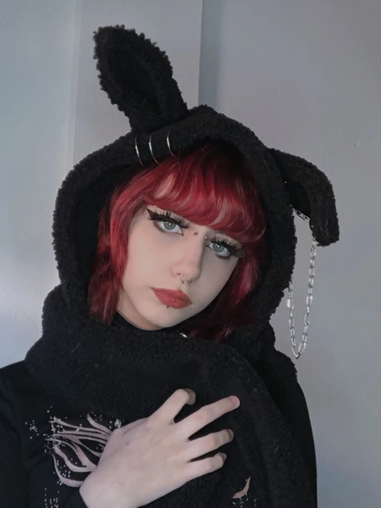 Женский винтажный шейный платок AltGoth в стиле Харадзюку Y2k гранж милый кролик