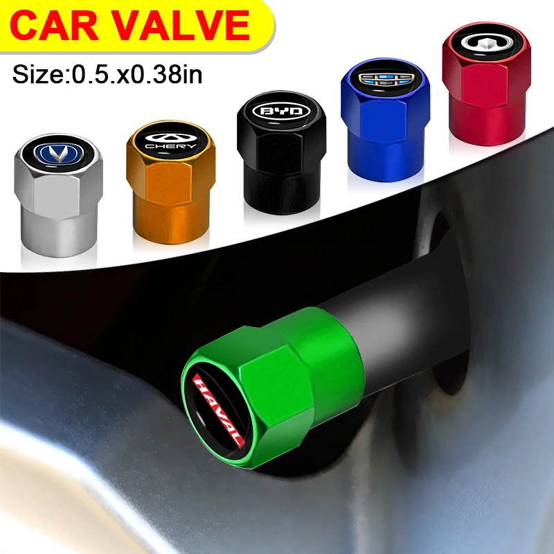 

4pcs Car Tire Valve Cover Door Stem Cover Caps Sticker for Changan Cx70 Cs15 Cs35 Plus CS55 CS85 Hunter Alsvin Eado Accessories