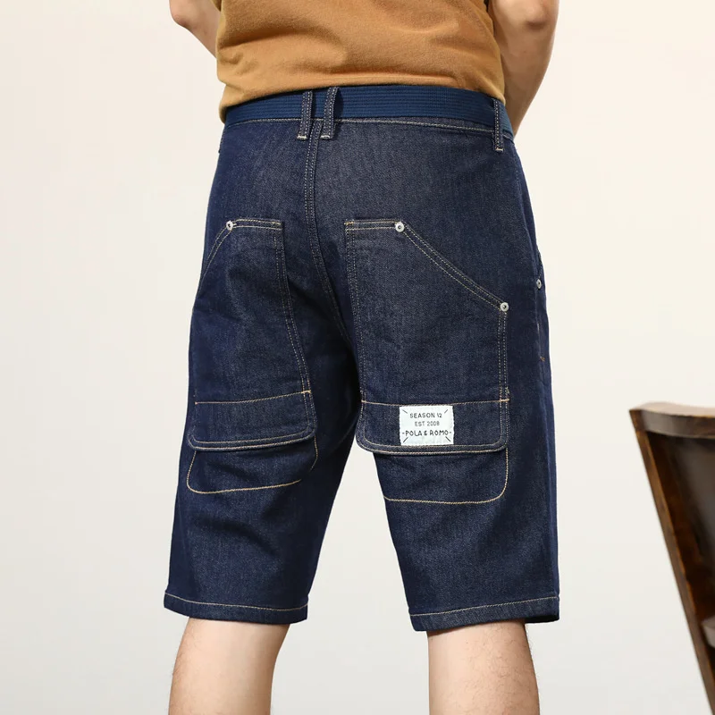 

Summer Cargo Jean Shorts Bermuda Masculina Korean Streetwear Broek Trousers Men Knee Length Casual Shorts Pants