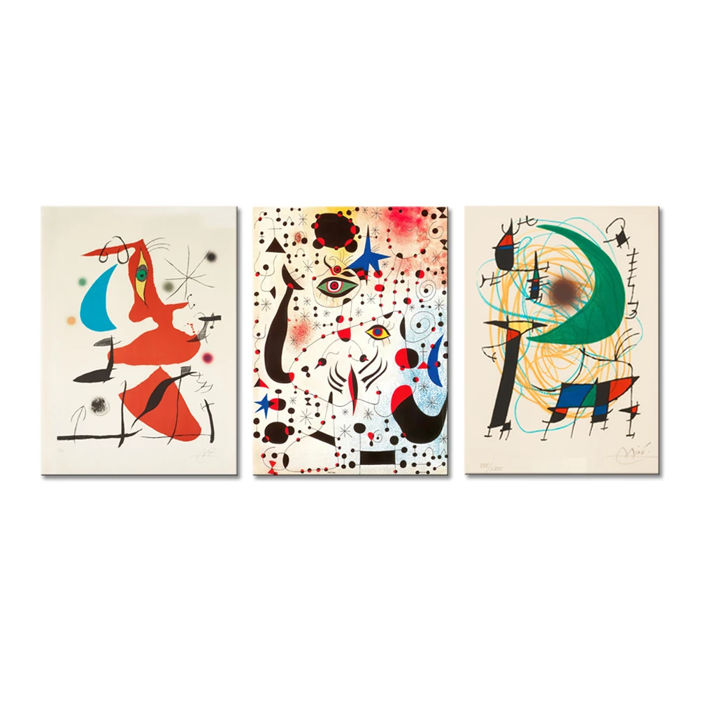 

Испанский Миро-сюрреалистический художник абстрактный холст постер картина Печать настенные картины для гостиной домашний декор