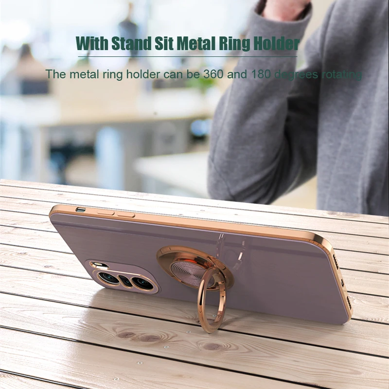 magnetic metal ring case for xiaomi redmi note 10 pro 10s s poco f3 x2 f2 mi 11t 10t phone soft silicone cover with holder stand free global shipping