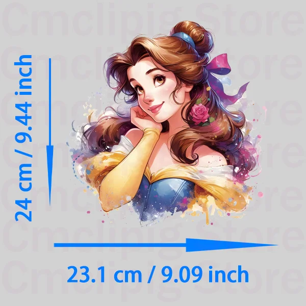 Фото Самоклеящиеся заплатки Pretty The Little Mermaid Ariel для одежды, термонаклейки, теплопередающие виниловые утюги на переноске №2