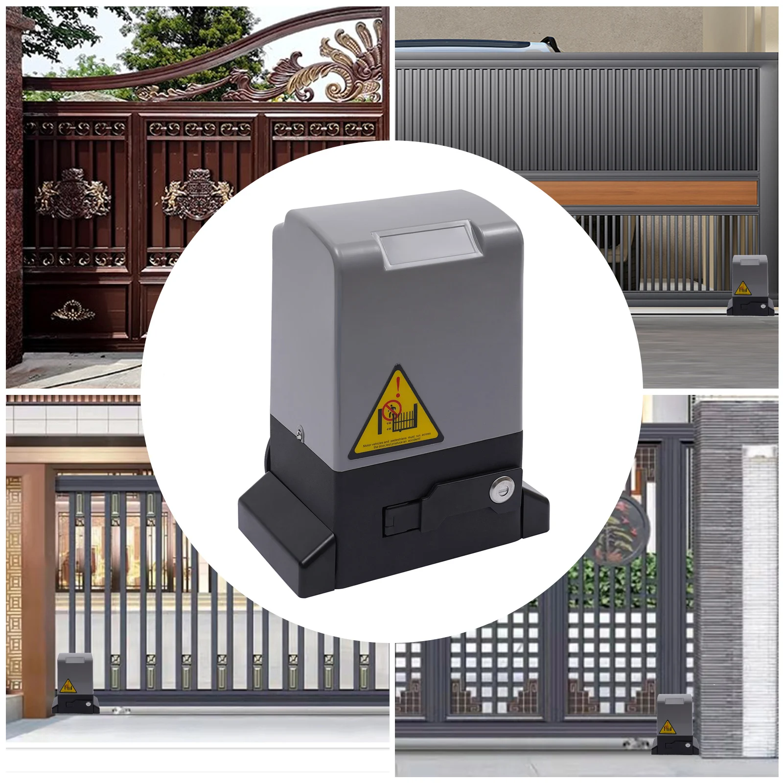 

Electric Sliding Gate Opener Automatic Gate Motor 2Remote Control Security 600KG Waterproof