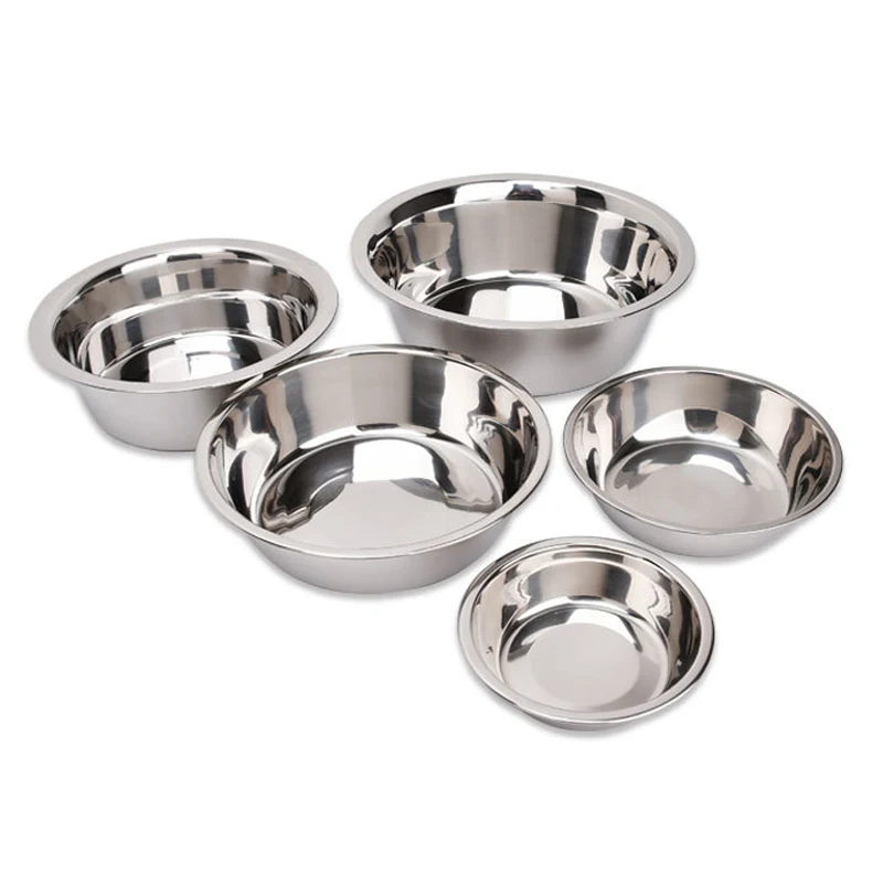 Большая емкость миска для собак из нержавеющей стали кормления домашних