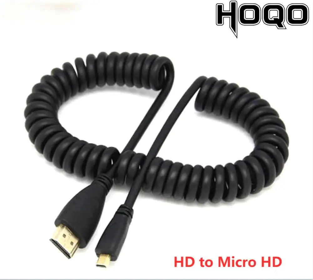 hdmi кабель Спиральный с пружинным спиральным штекером Hdmi 90 градусов вилка HDMI к