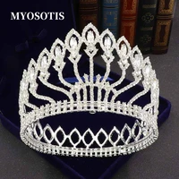 baroque rhinestones tiaras crown model catwalk show headdress wedding headpiece accessories