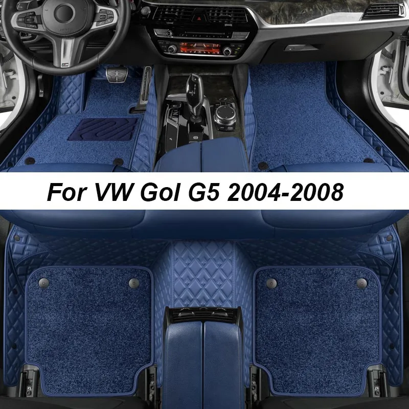 

Роскошные напольные коврики на заказ для VW Golf G5 2004-2008, автомобильные коврики без складок, аксессуары, запчасти для интерьера, полный комплект