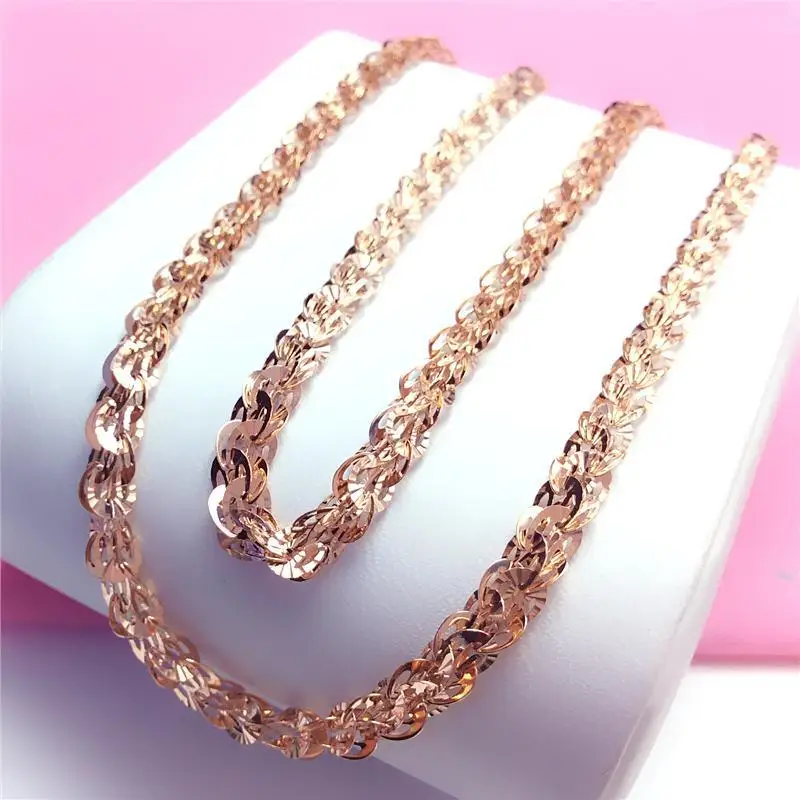 

Jewelry Pure Russian Purple Gold Shiny Luxury Grandeur Design Phoenix Tail Necklace Rose Gold Clavicle Chain