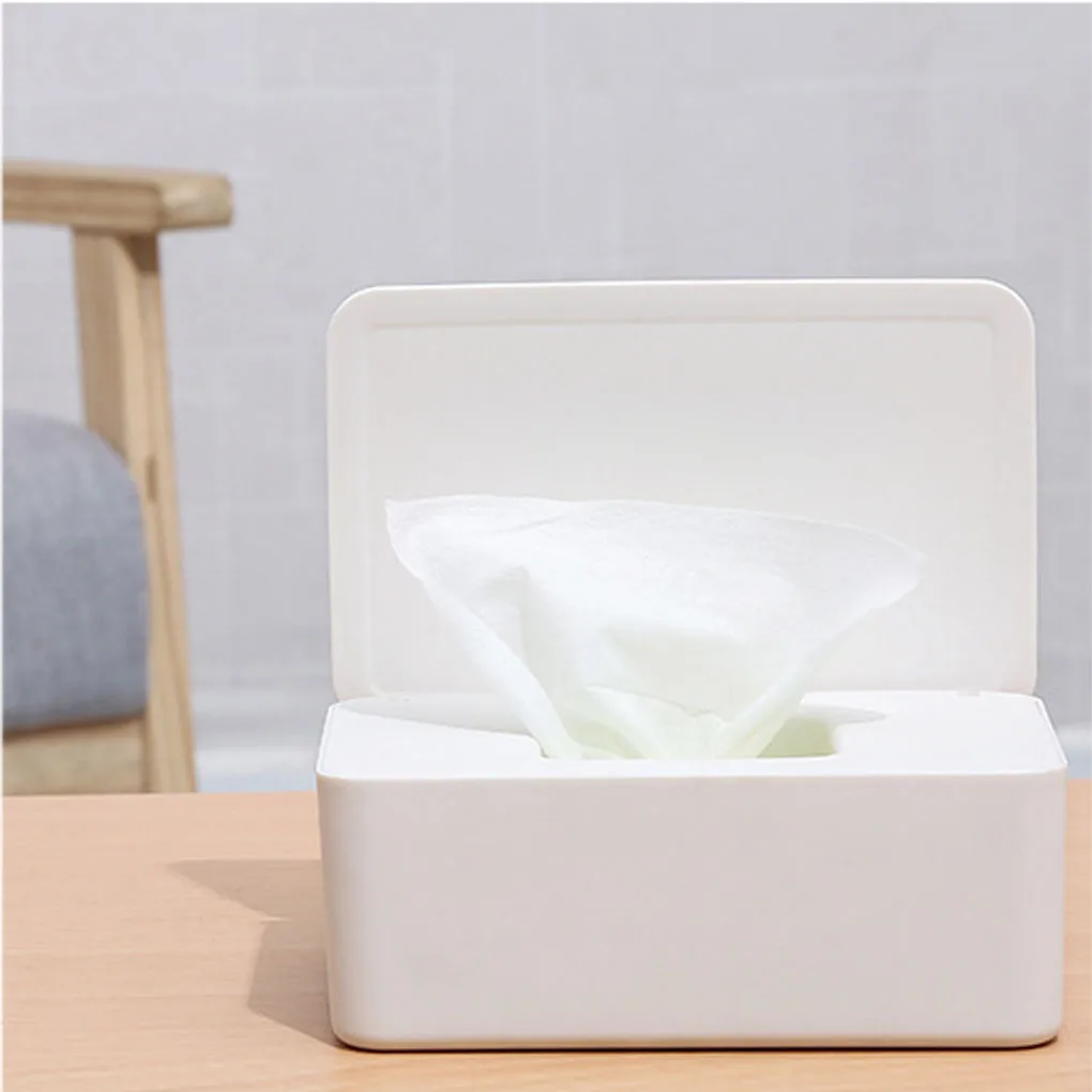 

New Portable Baby Wipes Dispenser Box Dry Wet Tissue Paper Case with Cover Home Office Plastic Napkin Holder
