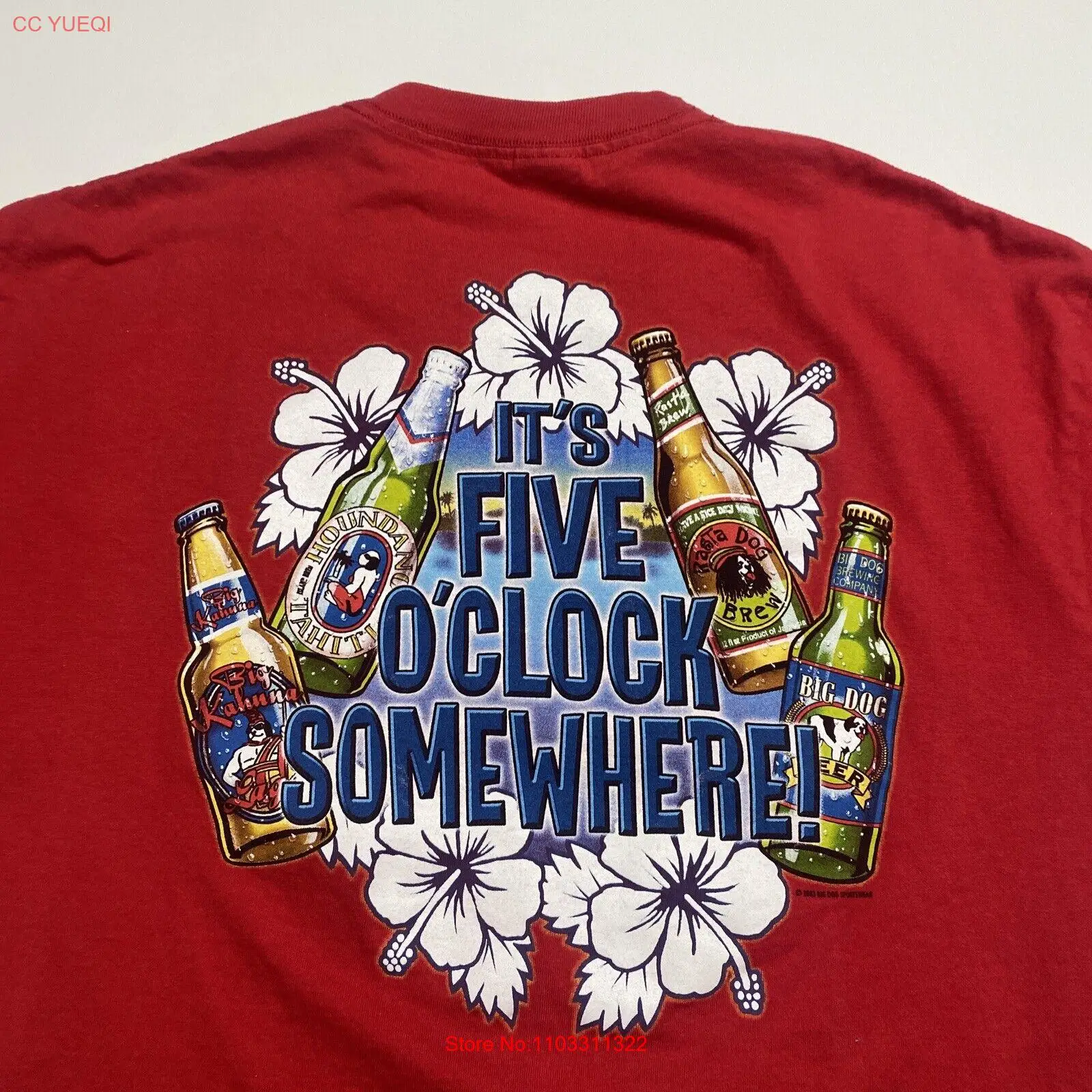 Мужская футболка VTG с изображением больших собак большая Санта-Барбара пять