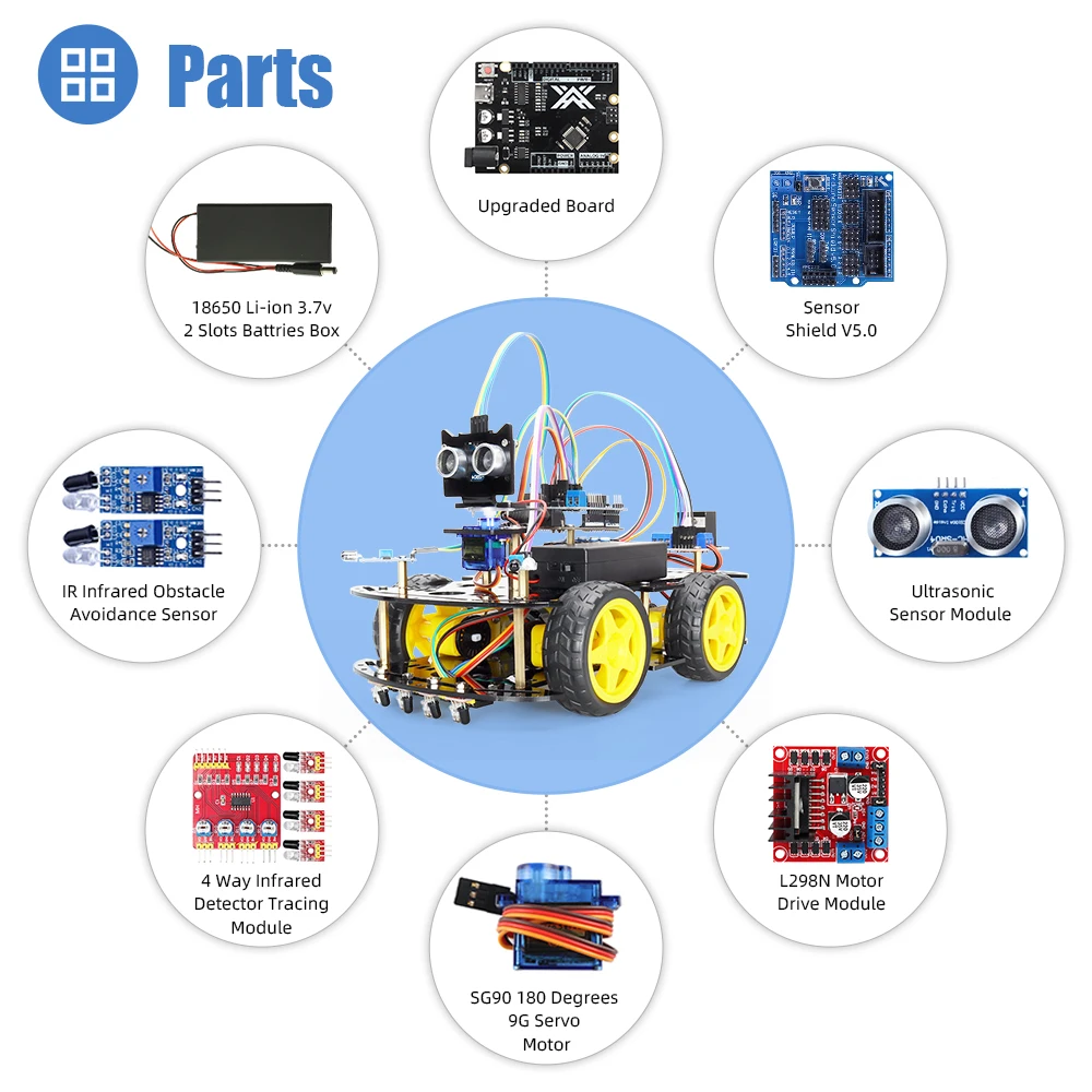 Smart Automation Robotics Car Kit For Arduino Programming Project Robotic Electronic Education Complete Sets