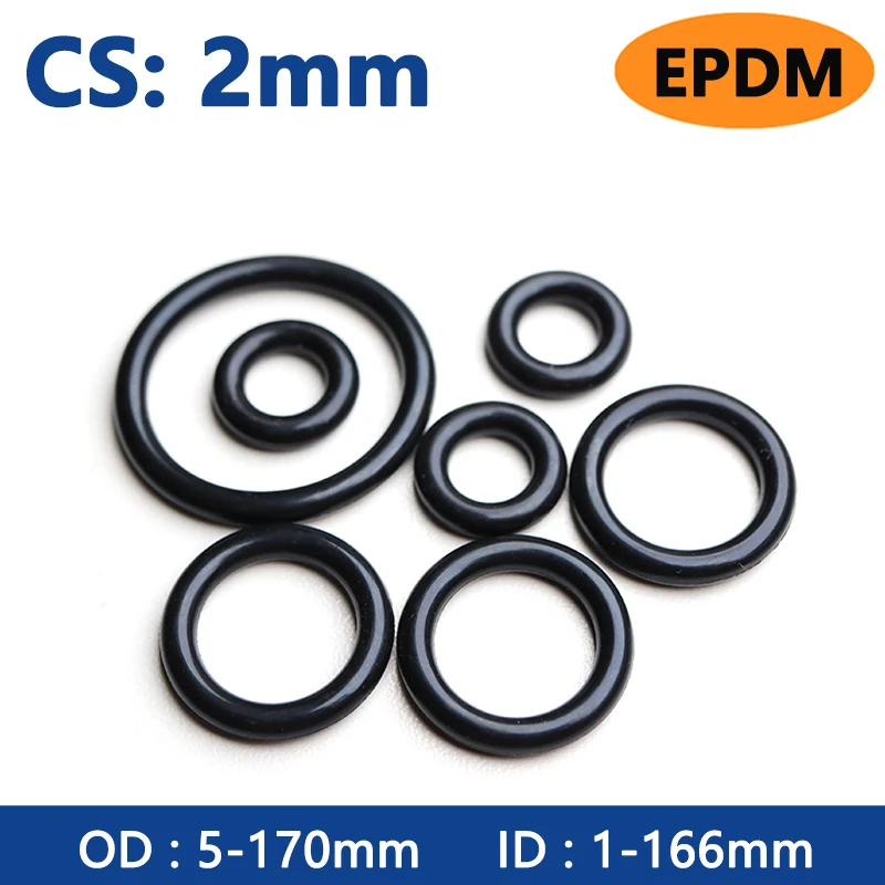 Резиновые уплотнительные кольца EPDM черного цвета 2 мм | AliExpress