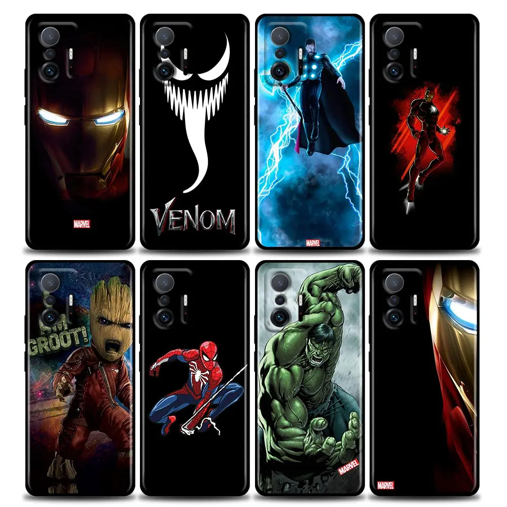 

Marvel Phone Case for Xiaomi Mi 11i 12 12X 11 11X 11T Poco X3 NFC M3 Pro F3 GT M4 Case Soft Silicone Cover Marvel Avengers Heros
