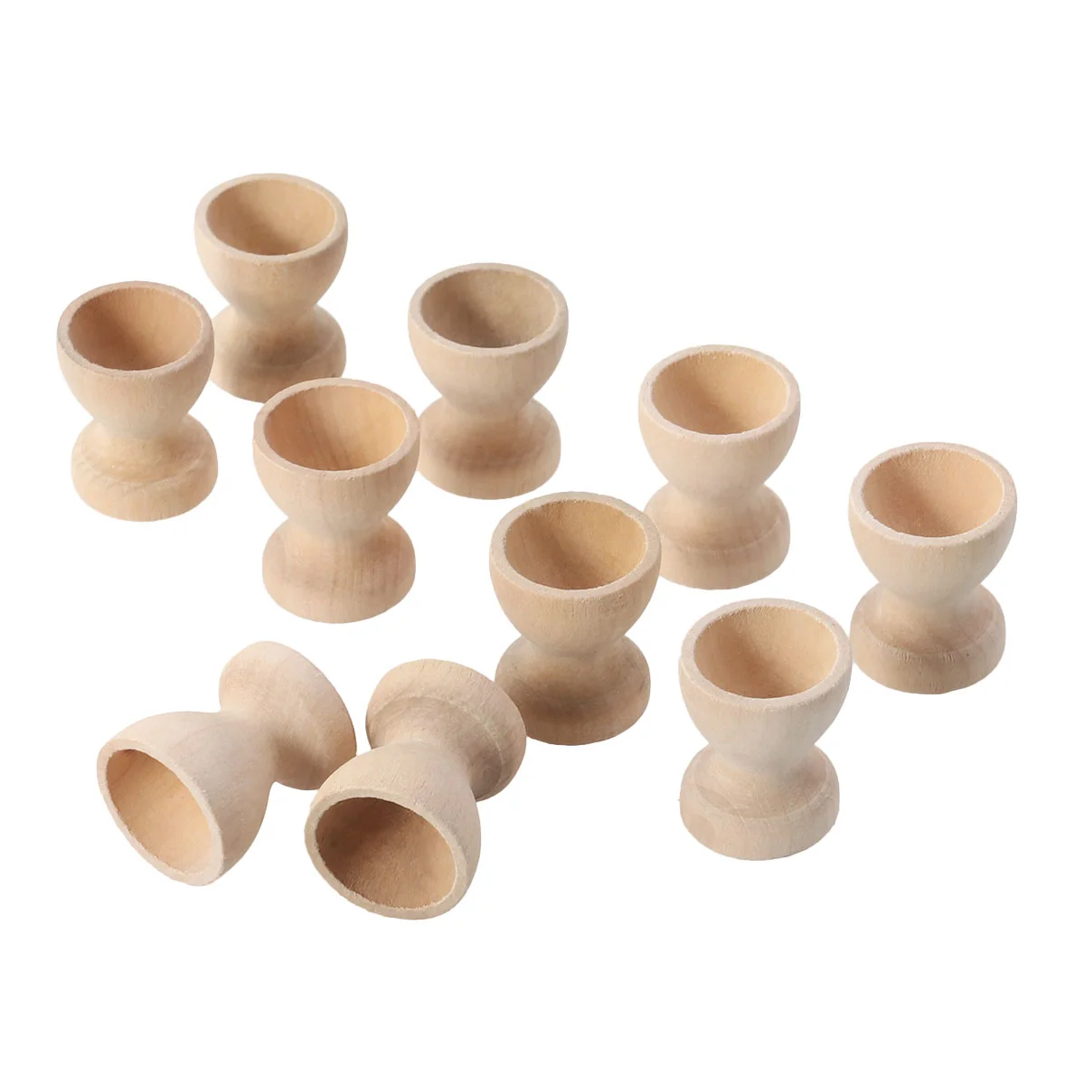

Egg Cup Wooden Holder Easter Cups Holders Stand Tray Eggs Kitchen Tools Serving Display Breakfast Unfinished Wood Stands Party