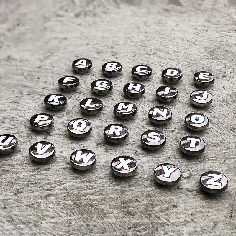 26Pcs Letters Series Shoes Charm Croc Sandals Accessories Shoe Accessories Croc Women's Men's Shoe Buckle Gifts