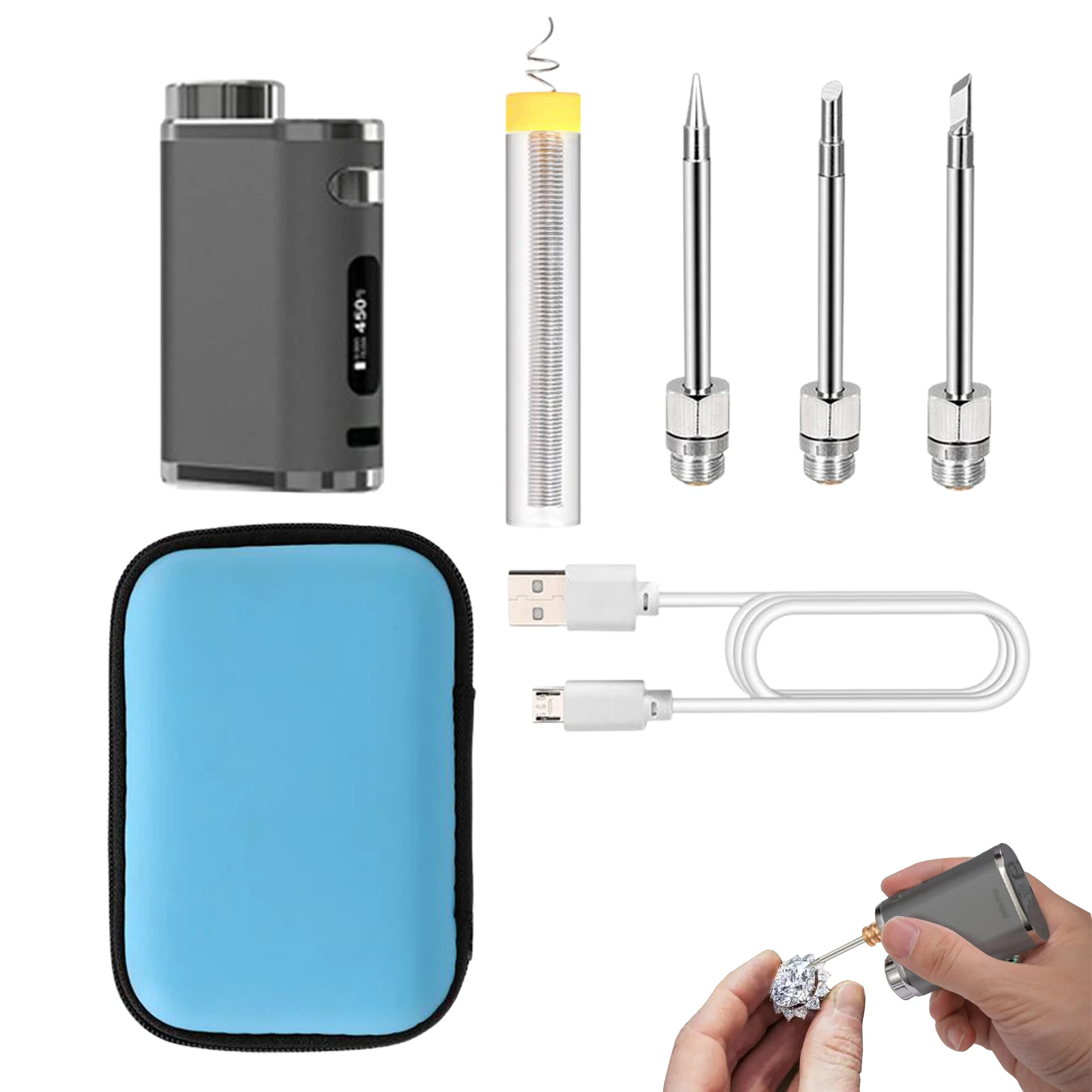 

Portable Soldering Iron 1-75W Smart Mini Portable Soldering Iron Kit Adjustable Temperature Welding Equipment Soldering Stations