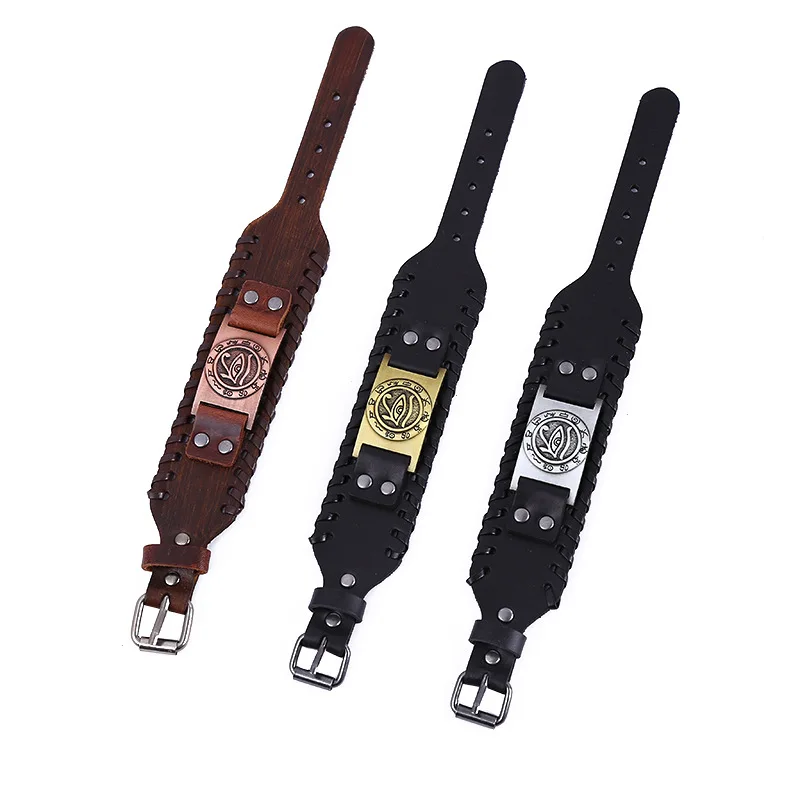 Модный винтажный широкий кожаный браслет Horus Eye модный мужской аксессуары