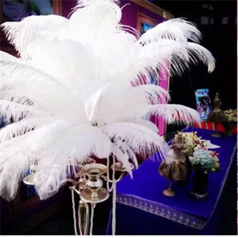 

Wholesale! 100pcs Natural Ostrich Feathers White 15-60cm Plumes For Wedding/Party Show Supplies Carnival Dance Crafts Decoration