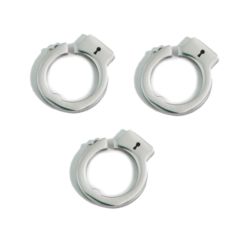 

2Pcs Stainless Steel Police Handcuffs Freedom Charms Blade Laser Cut Pendant Connectors For Diy Bracelet Jewelry Making Findings