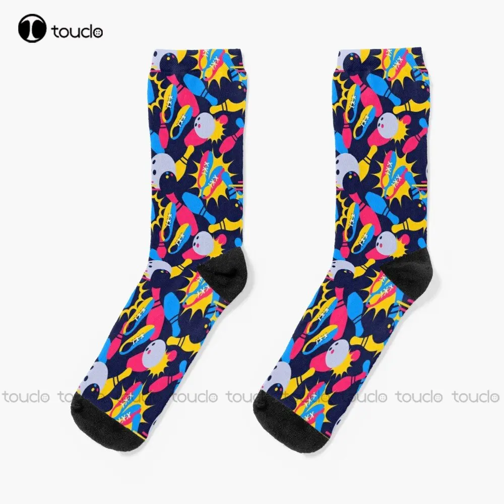 Bowling Ball Socks Womens Hiking Socks Personalized Custom Unisex Adult Teen Youth Socks Christmas Gift Street Skateboard Socks