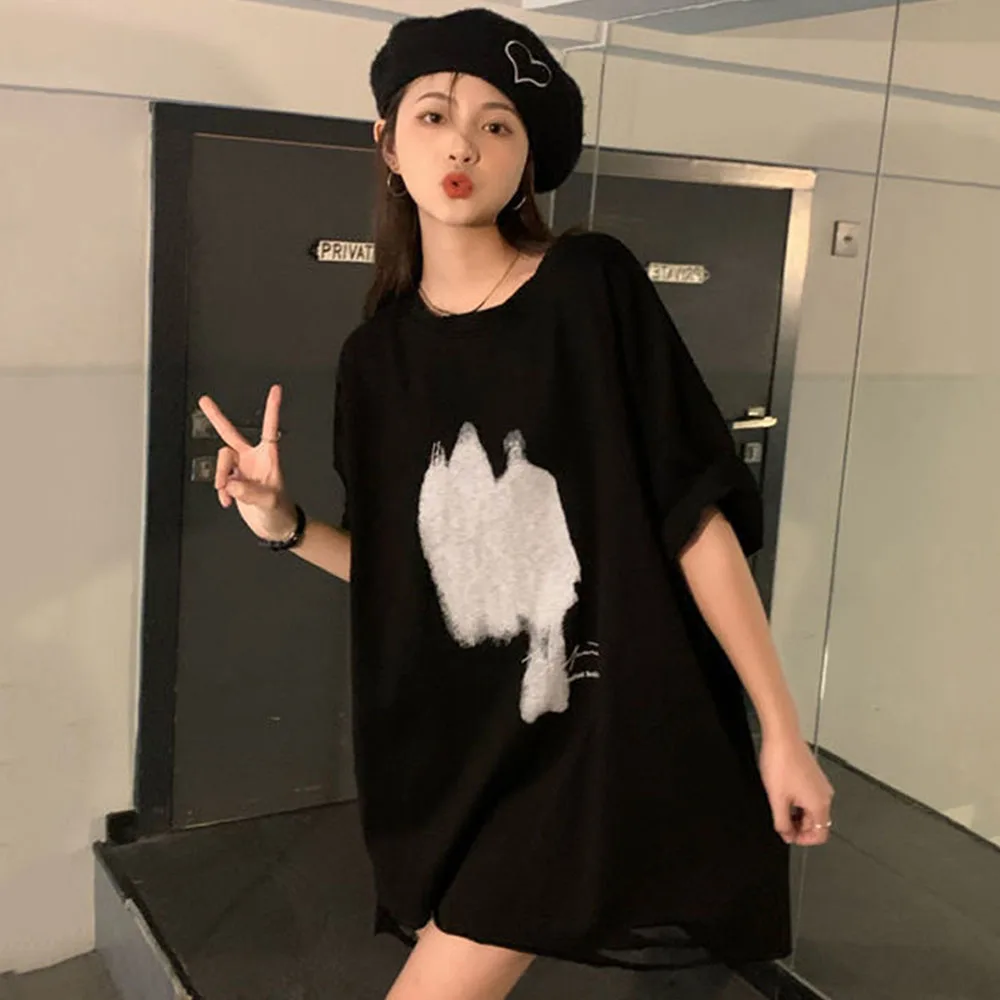 Футболка с коротким рукавом и дырками женская летняя Новинка 2022 свободная