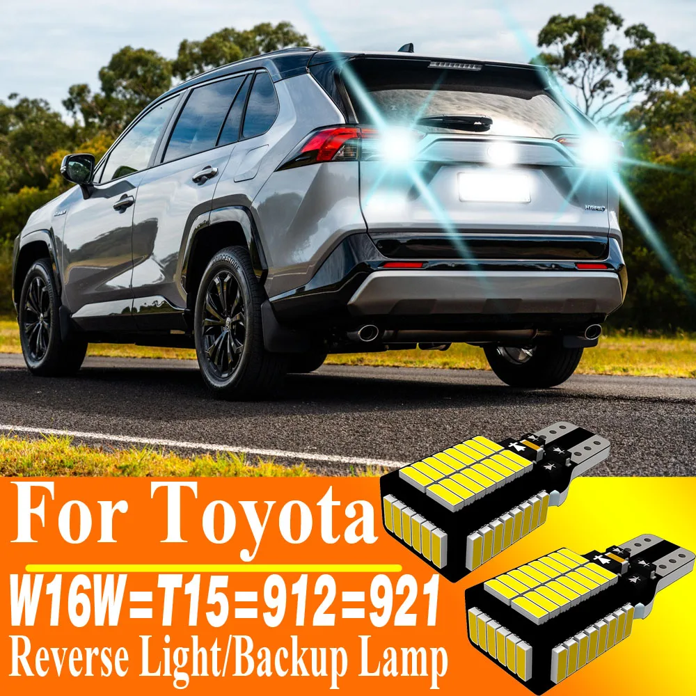 Фото 2 шт. W16W T15 921 912 светодиодный для Toyota Chr Rav4 Avensis Verso S Auris Aygo X Camry Prius Yaris Vitz Urban Land FJ Cruiser Corolla №1