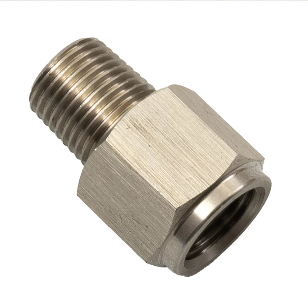 

1PC 1/8" NPT Male To M10x1.0 Female Stainless Steel Oil Pressure Gauge Adapter High Quality Gauge Adapter Car Accessories