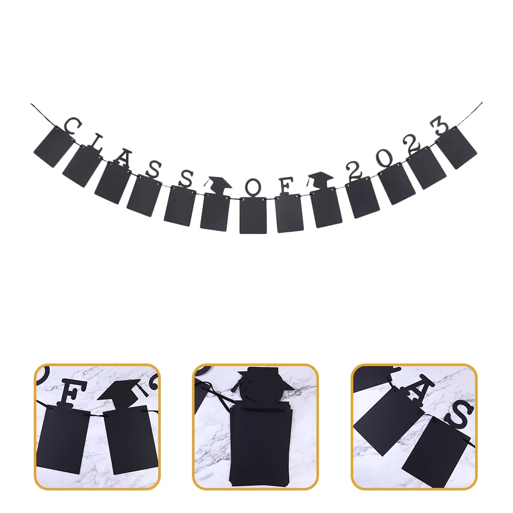 

Graduation Banner Party Photo Grad Garland Class Banners Picture Bunting Decor Supplies Wall Hanging Decorations Diy Favors