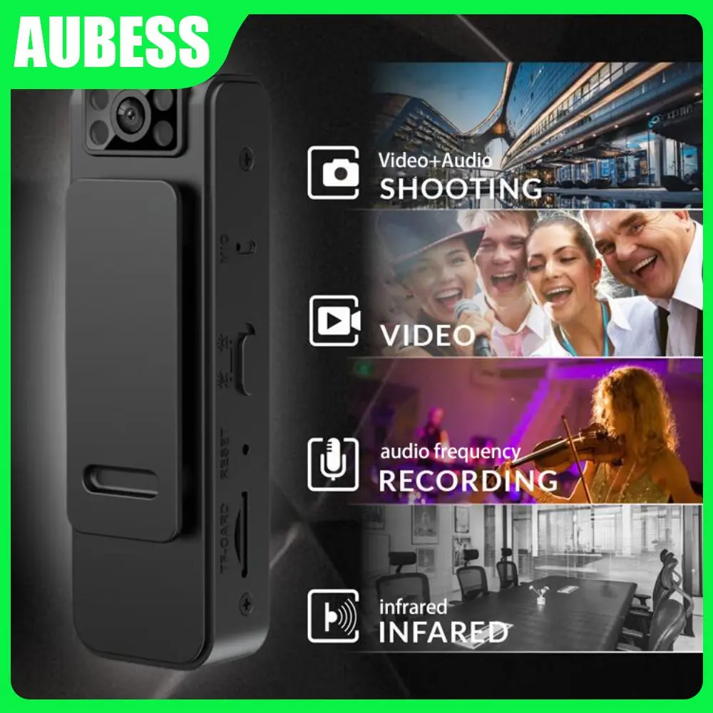 

Hd 1080p Charging Recorder Dc5v-1a Magnetic Back Clip Camera Usb Interface Conference Camera Wide-angle Shooting A19 Camera