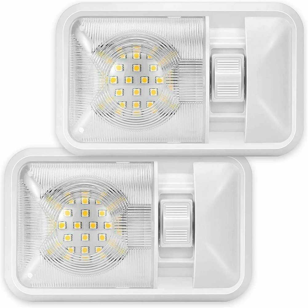 

1x 12V Led Pc RV Interior Ceiling Light Boat Camper Trailer Marine Single Dome White Light Longlie 3.5W 800LM Reading Lamp