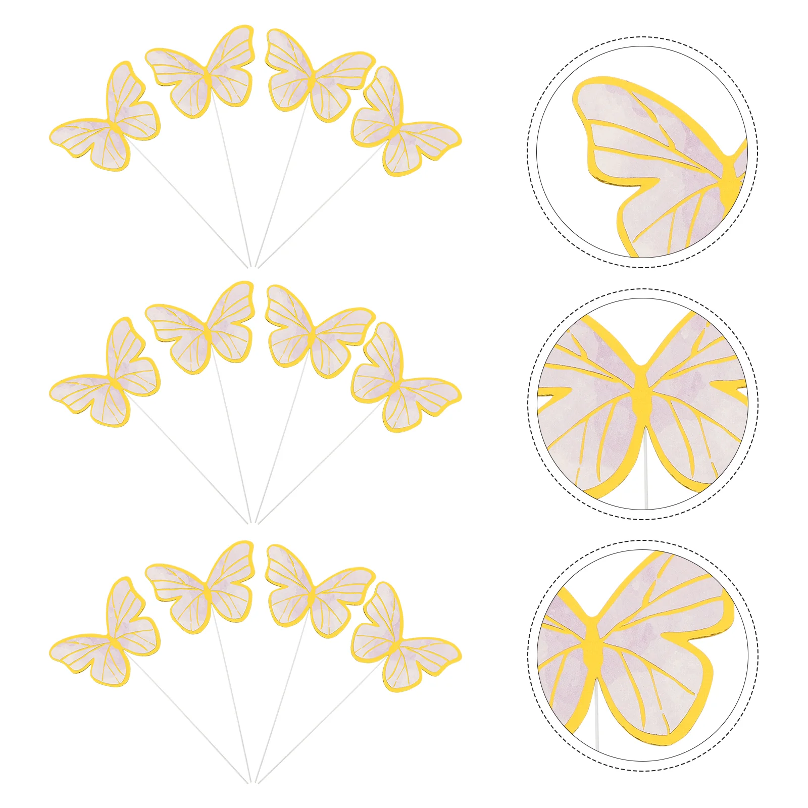 

10 комплектов восхитительных топперов для тортов, изысканные топперы для кексов, нежные декоративные приборы для кексов