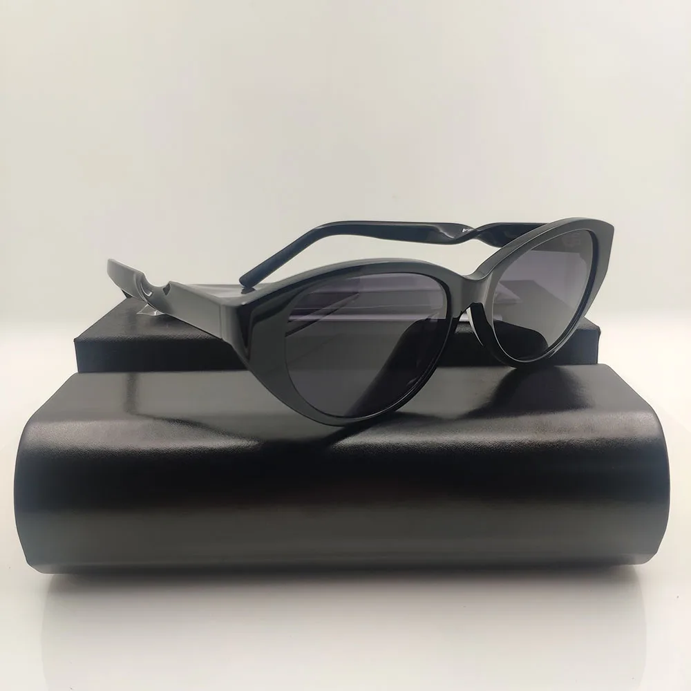 

Ацетатные модные эстетичные Овальные Солнцезащитные очки для женщин новые женские Асимметричные черные брендовые дизайнерские солнцезащитные очки крутые Овальные Солнцезащитные очки